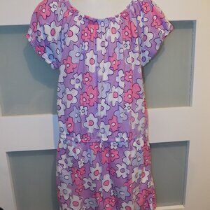 Extremely ME Purple Pocket Romper W/Flowers Size 10/12 Girl's NEW